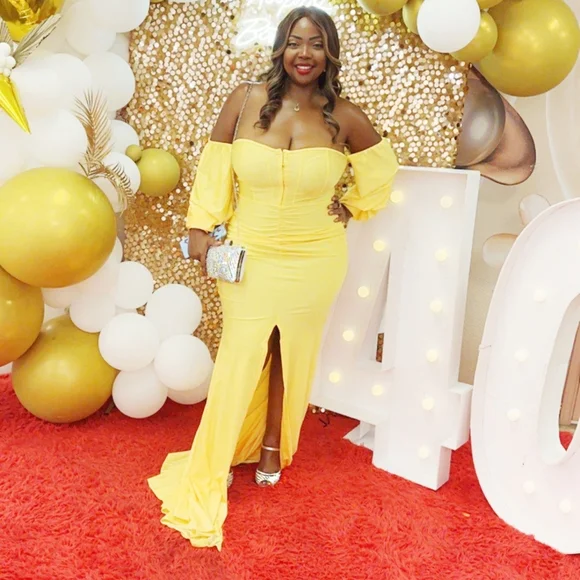 Golden Yellow Formal Gown | Color: Gold/Yellow | Size: XL | Sweetiepietiff's Closet